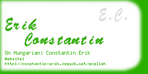 erik constantin business card